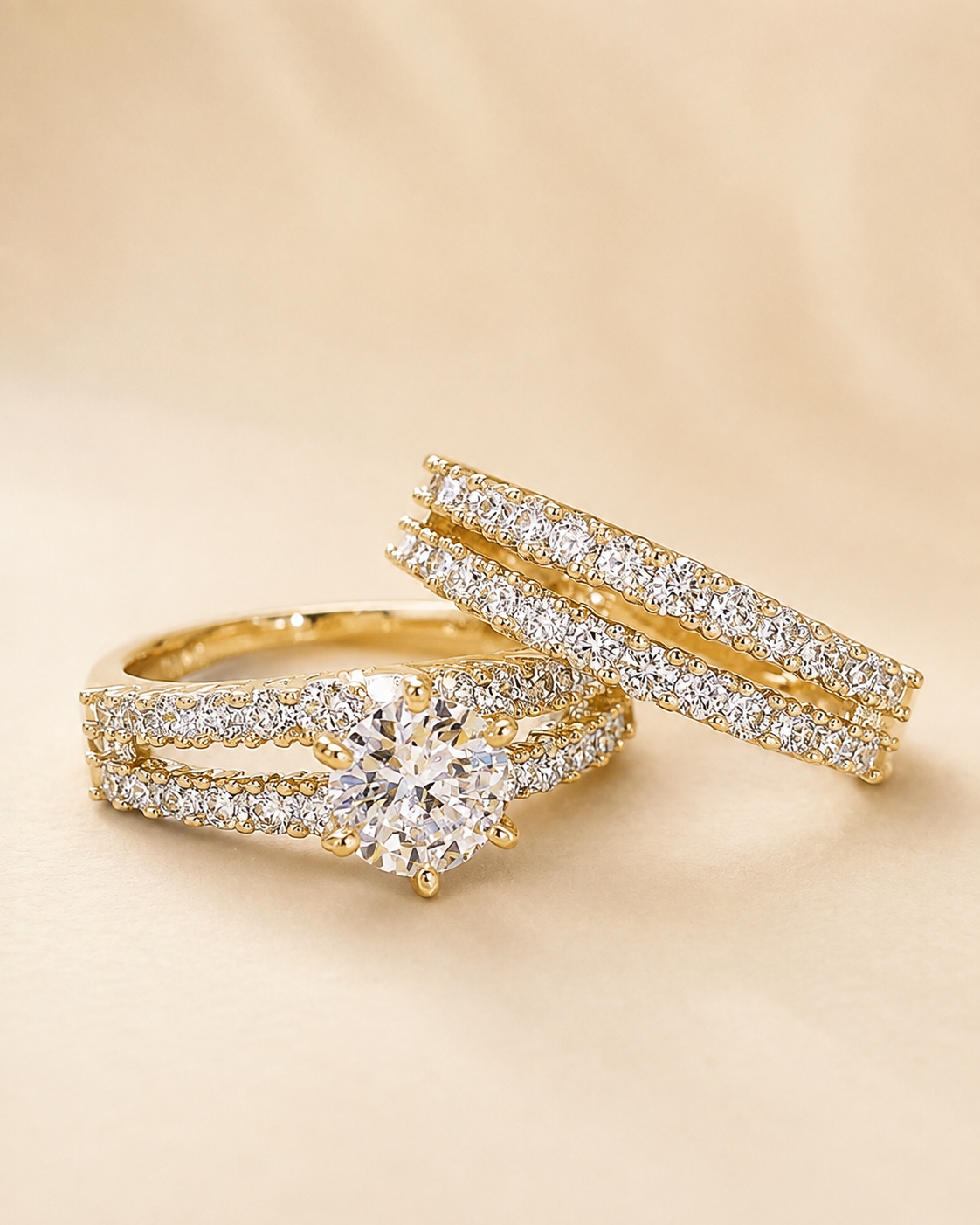 Glamour Ring Set Gold