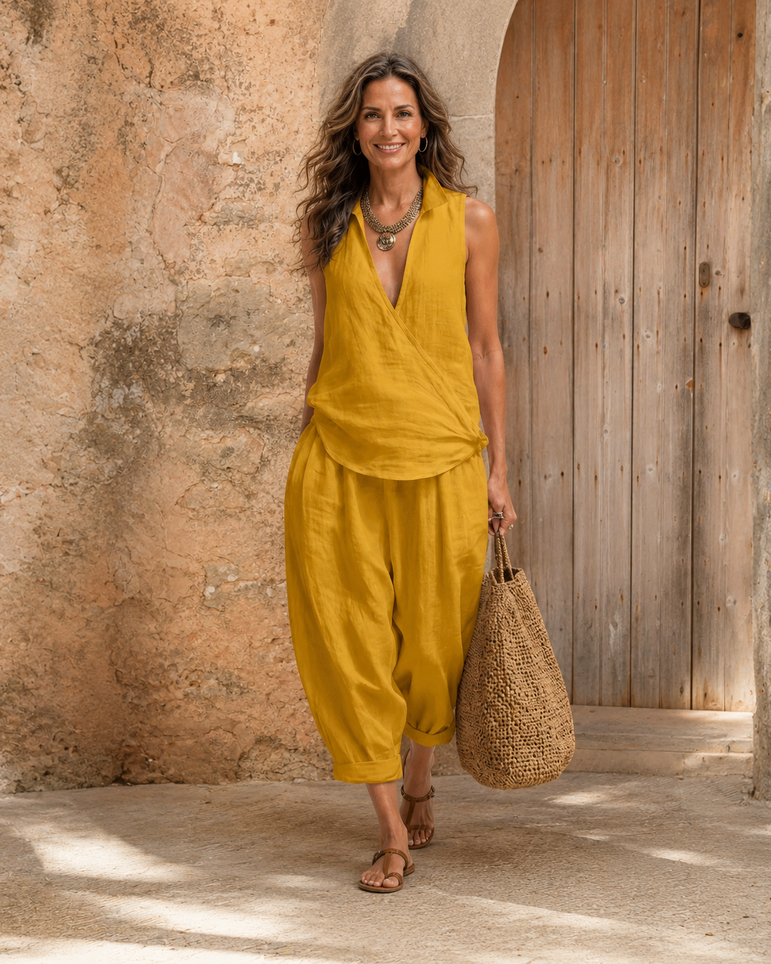 Tiwi | Wrap-Top & Wide-Leg Set