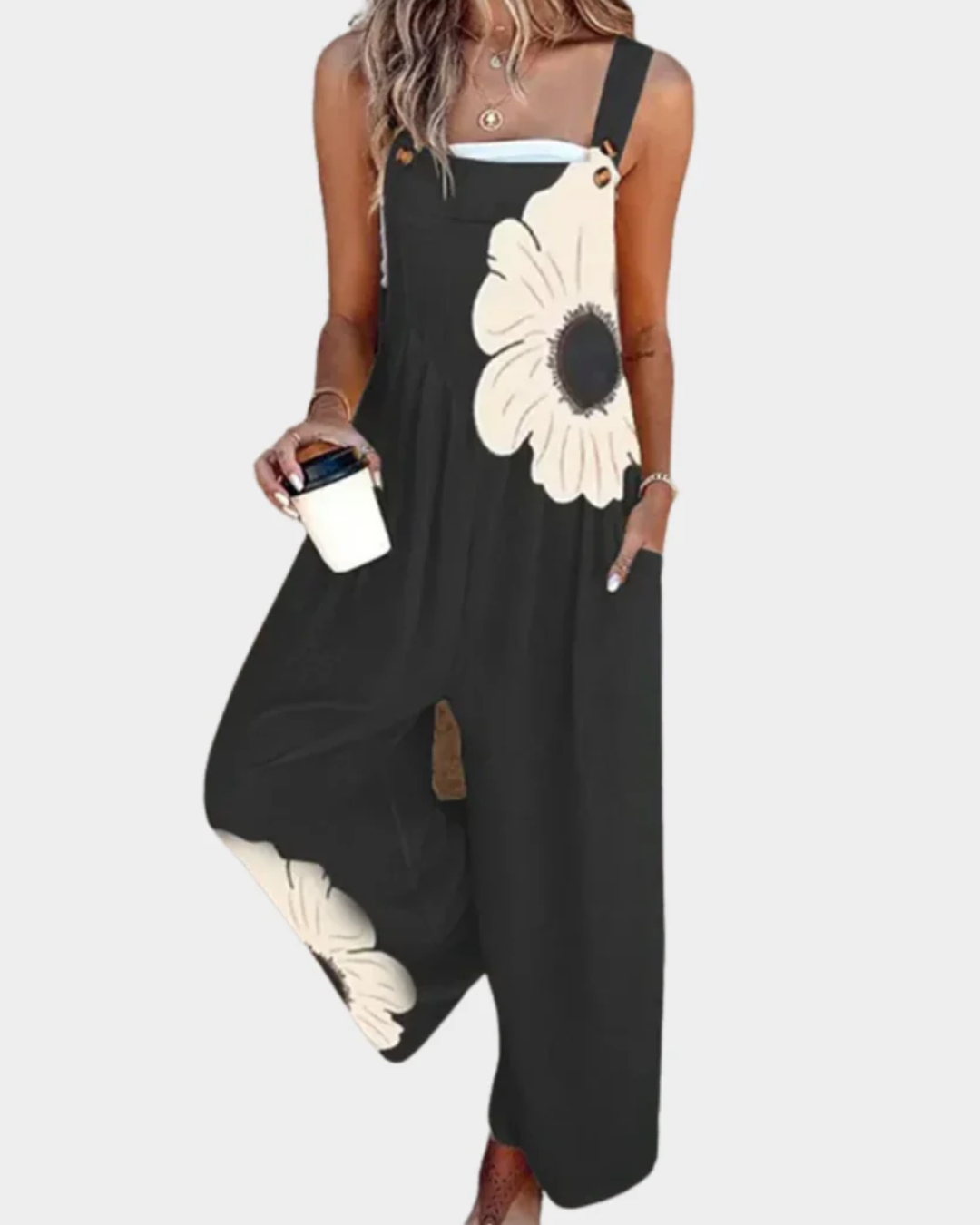 Flower | Comfortable Printed Overalls