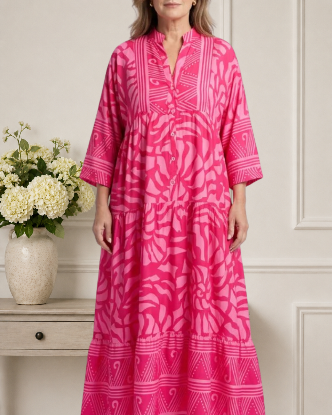 Diyana | Button Front Midi Dress