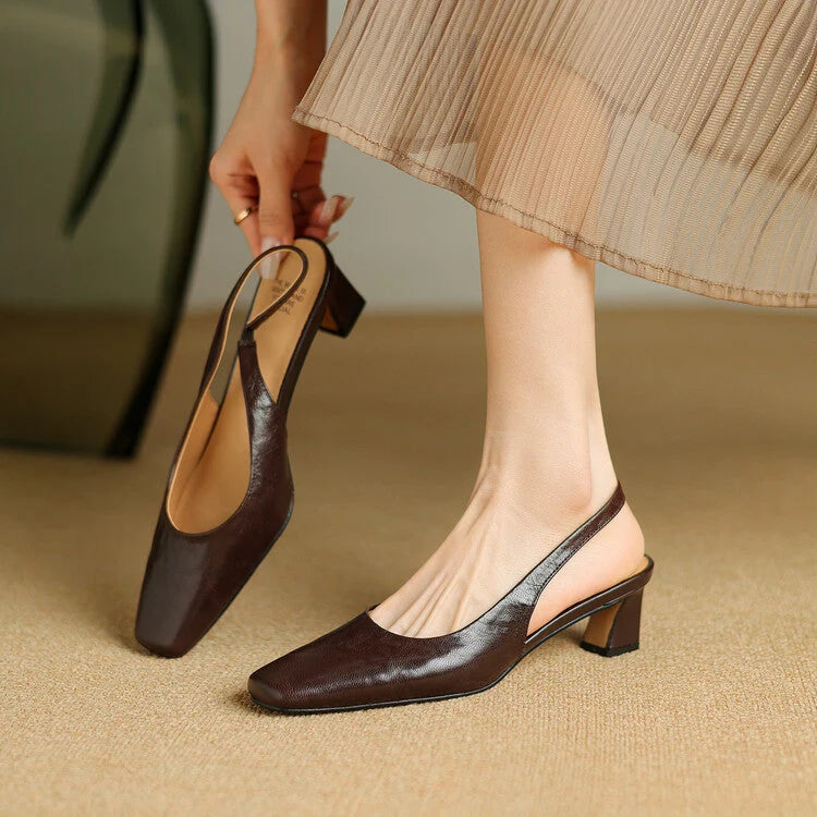 Ersal | Comfort Leather Slingbacks