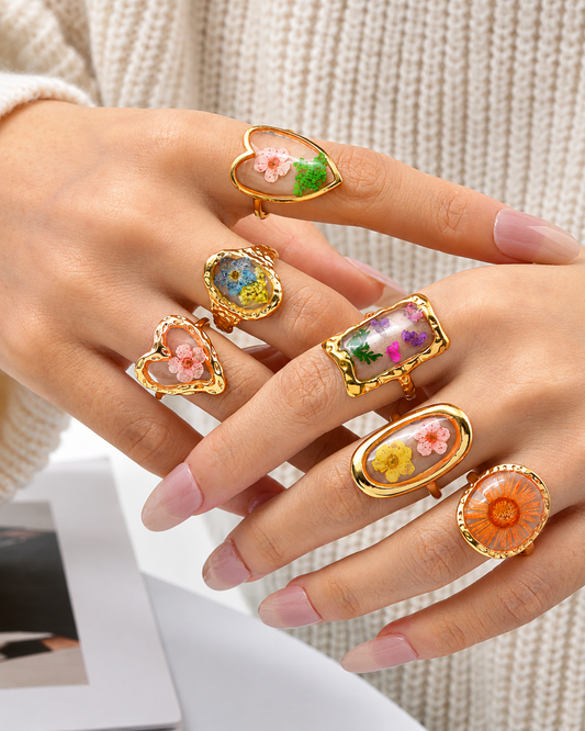 Women Round Ring Accesories Gold