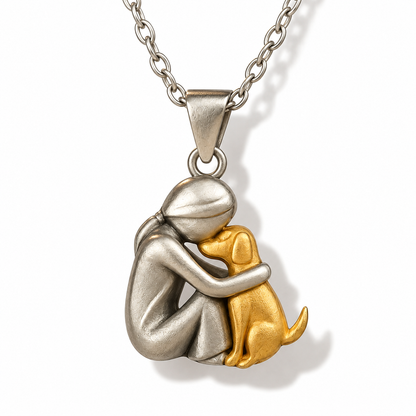 Hug Pendant Necklace with Bonus Earrings