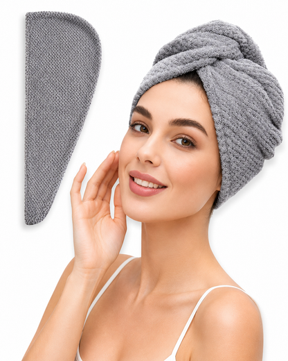 HAIR TOWEL WRAP FOR BUTTON-DOWN