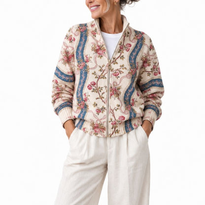 ROSSALINE CLIMBING ROSE RIBBON CARDIGAN