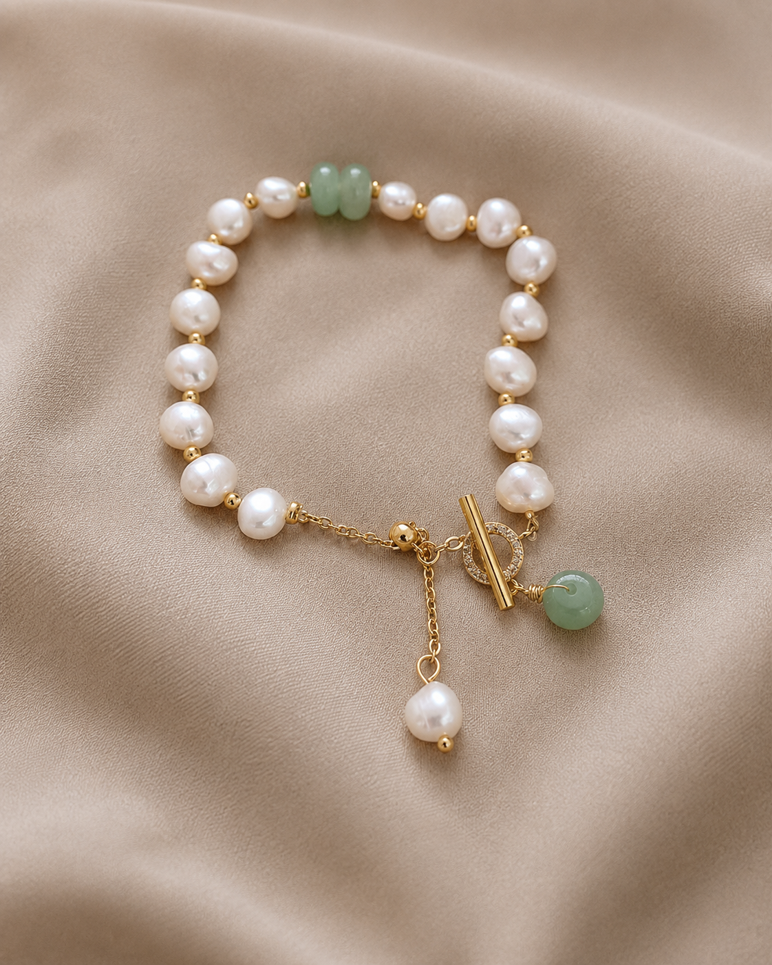 Ocean Pearl Charm Bracelet