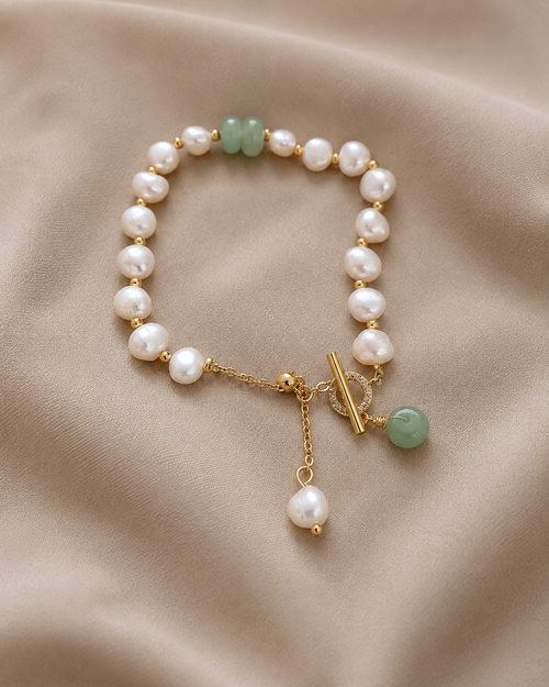 Ocean Pearl Charm Bracelet
