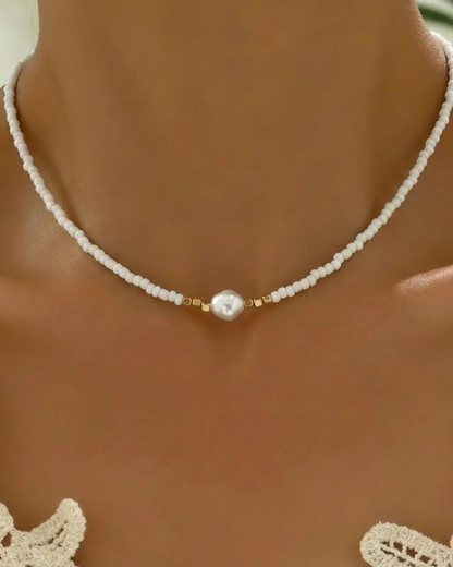 Smally Turquoise and Pearl Necklace
