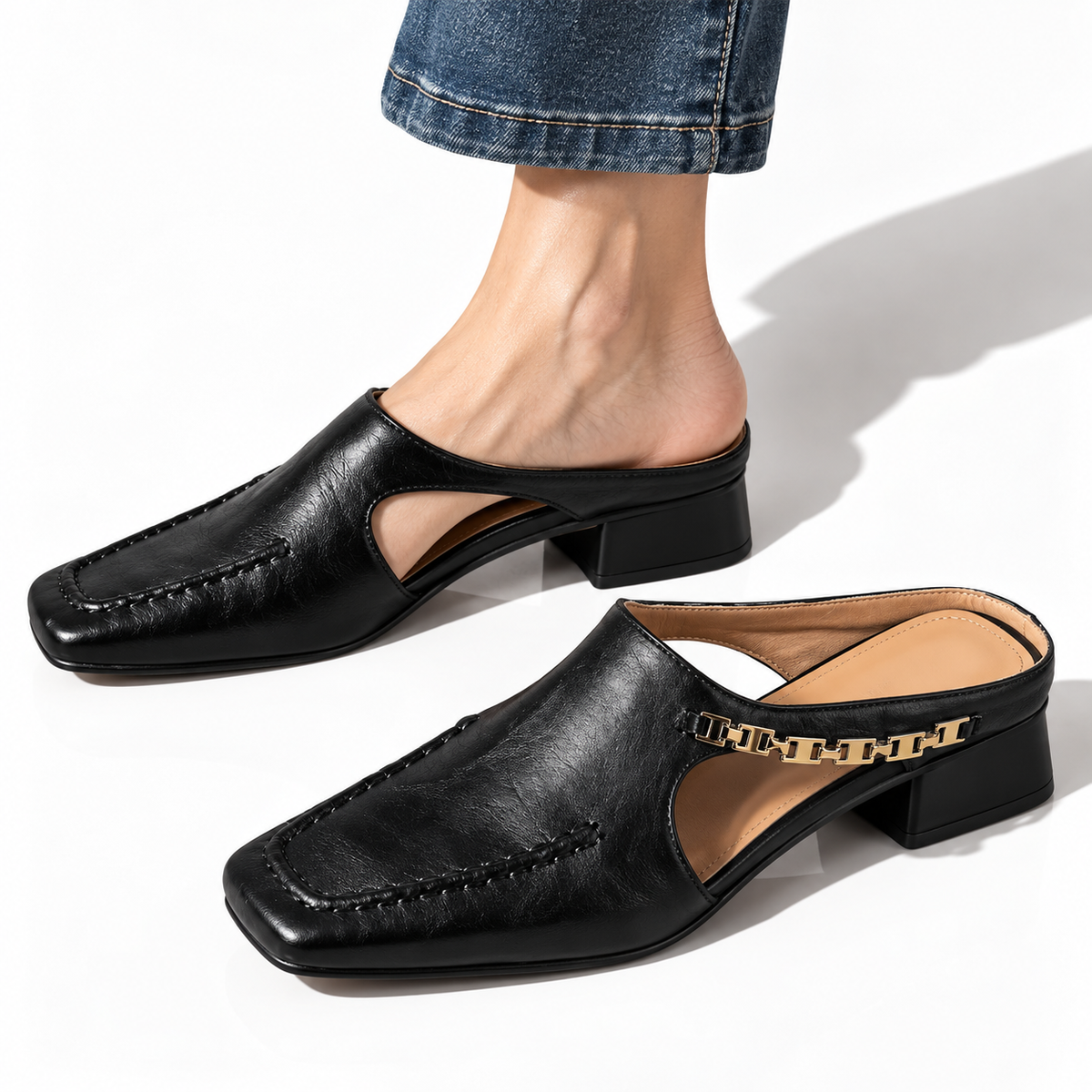 Vyola | Comfort Leather Mules