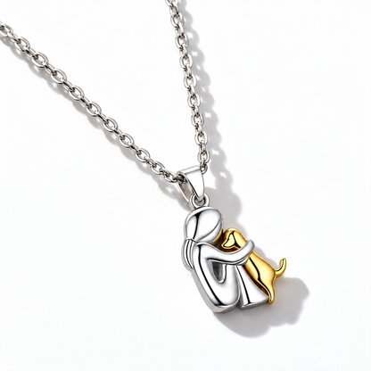 Hug Pendant Necklace with Bonus Earrings
