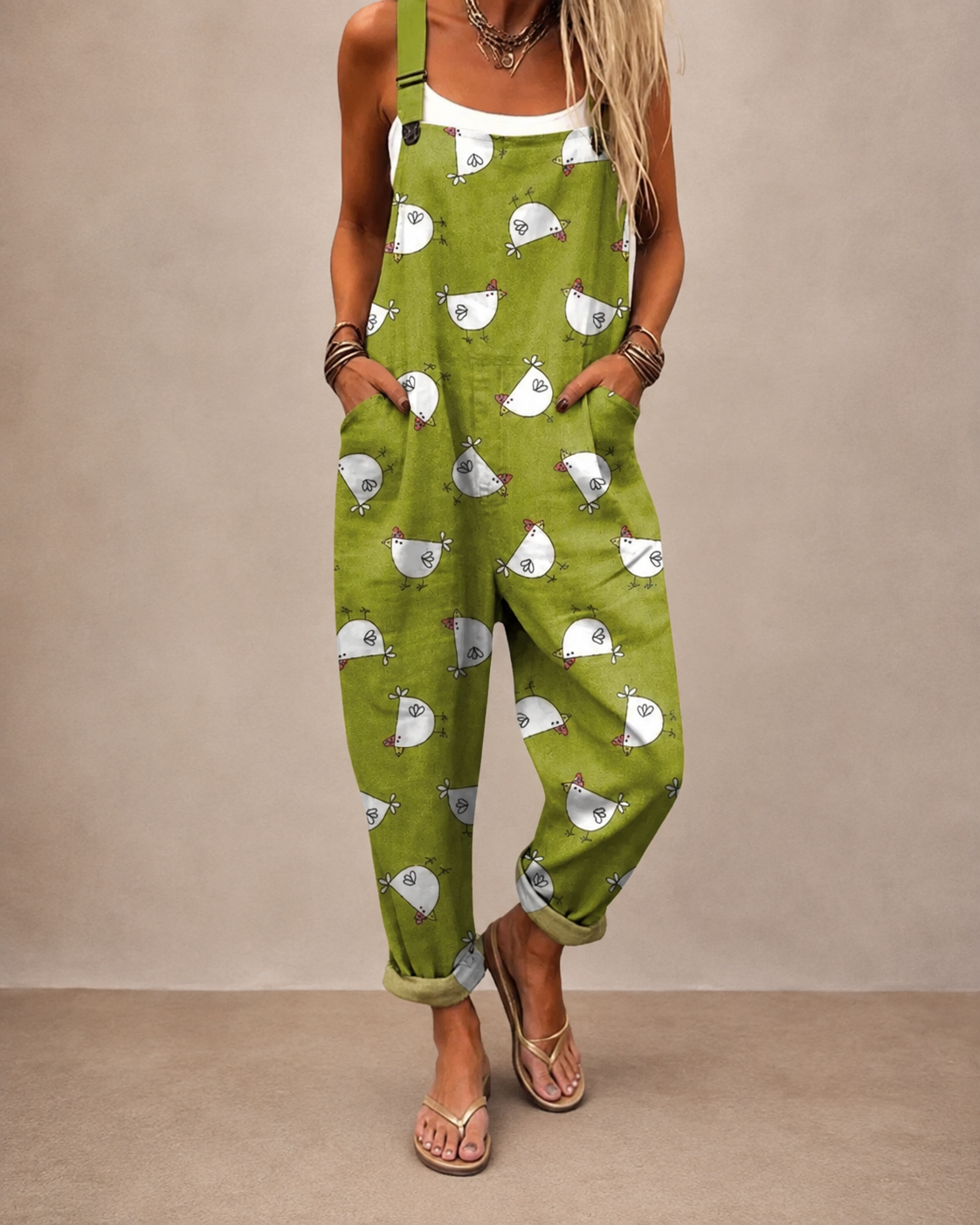 Cuphen | Comfortable Printed Overalls
