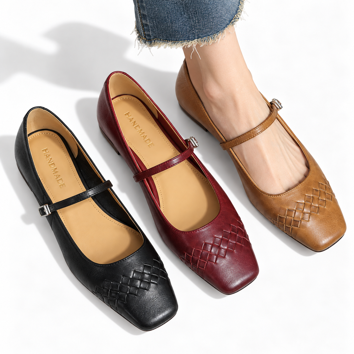 Vemmy | Square-Toe Mary Jane Flat