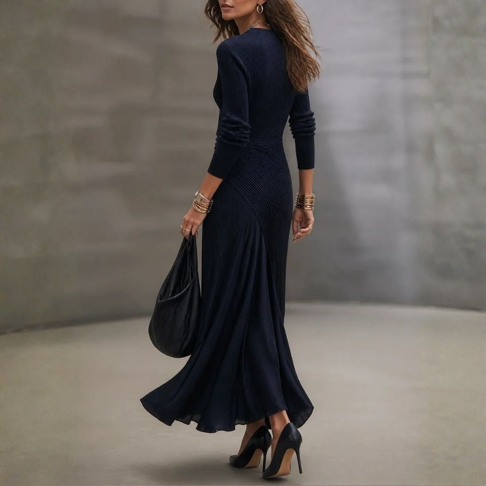 Olimpic | Asymmetric V-Neck Maxi Dress