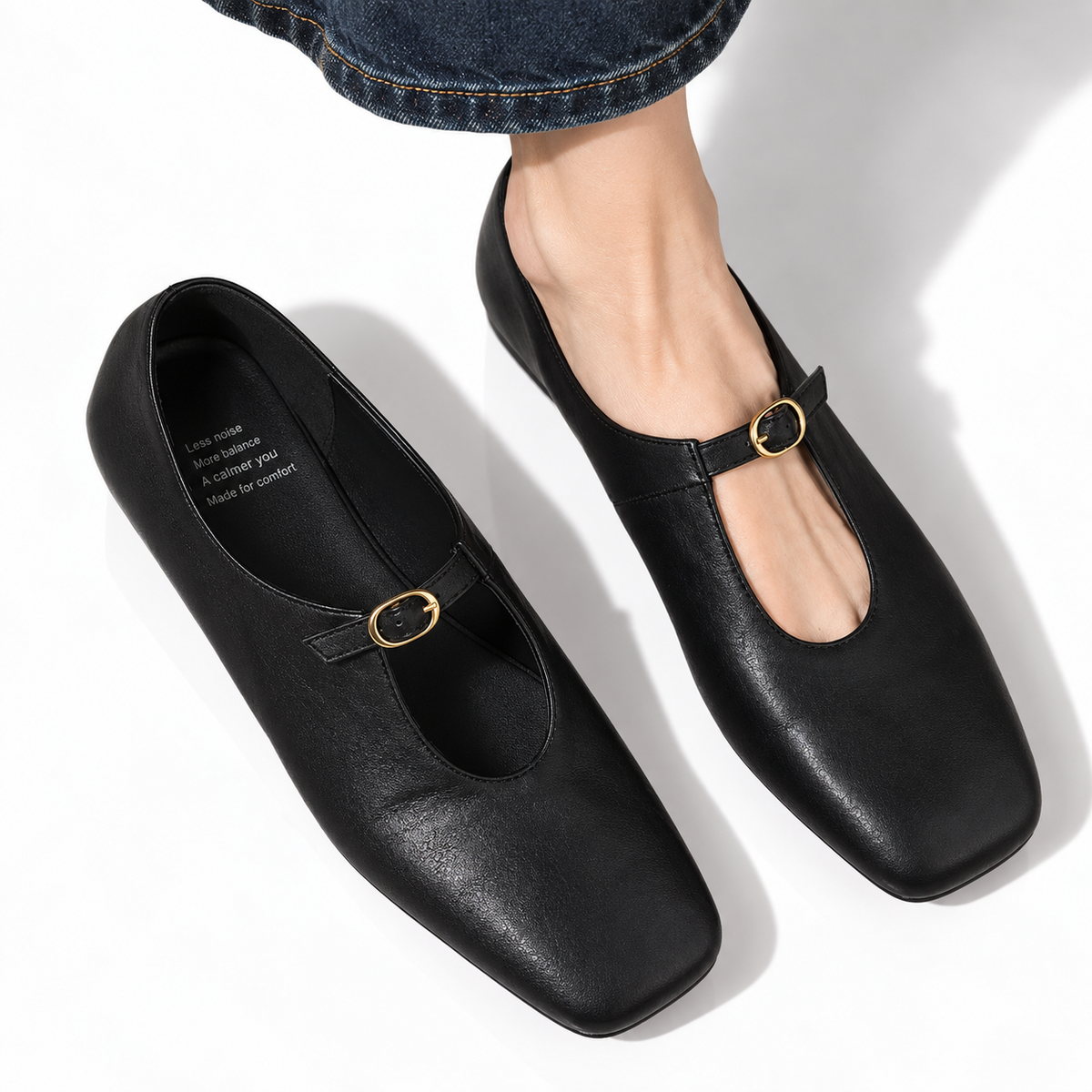 Elsbeth | High-Vamp Mary Jane Flat