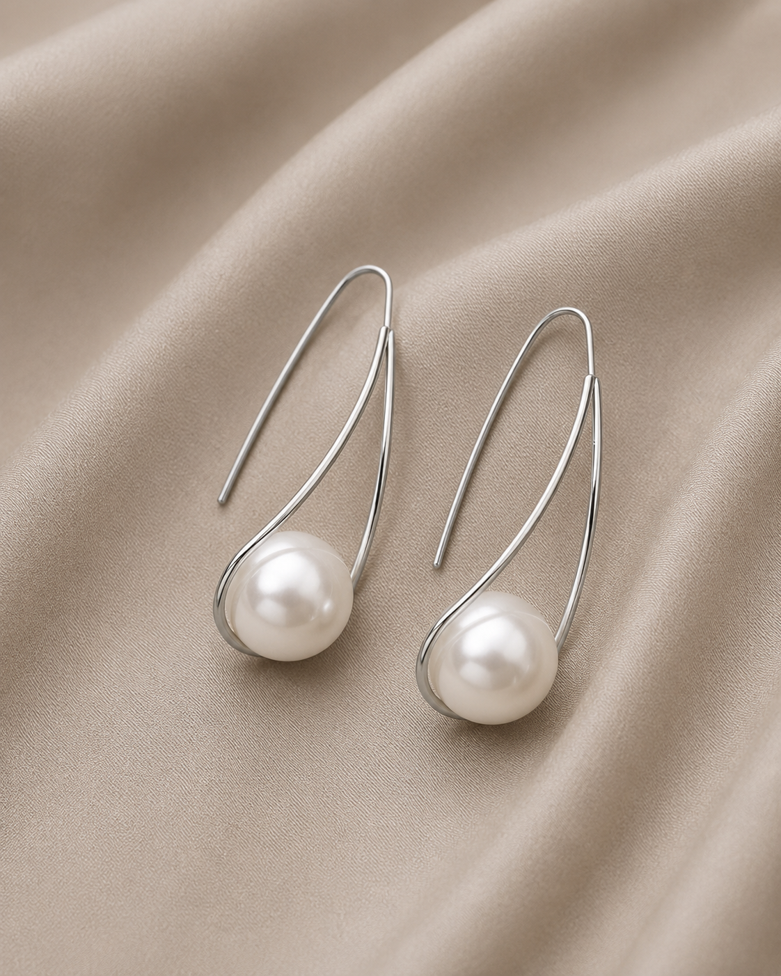 Simply Elegant Pearl Mystic Earrings