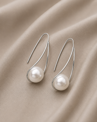 Simply Elegant Pearl Mystic Earrings