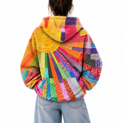 DANILLA BOHEMIAN PATCHWORK HOODIE JUMPER