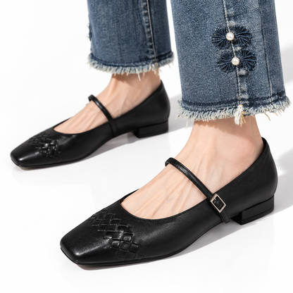 Vemmy | Square-Toe Mary Jane Flat