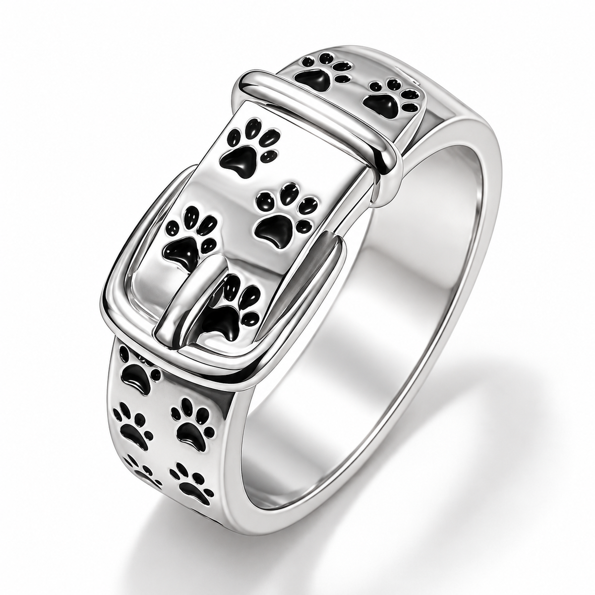 Cute and Stylish Dog-Inspired Collar Ring