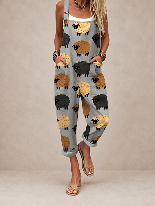 Curry Goat | Comfortable Printed Overalls