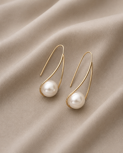 Simply Elegant Pearl Mystic Earrings