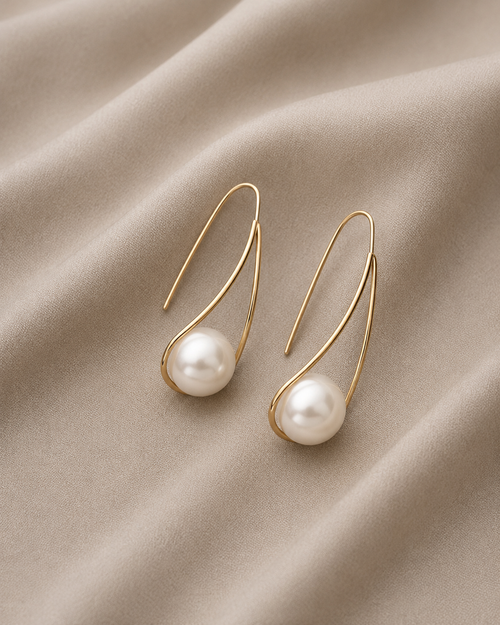 Simply Elegant Pearl Mystic Earrings