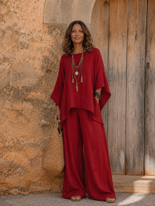 Majol | Linen-Blend Boho Set