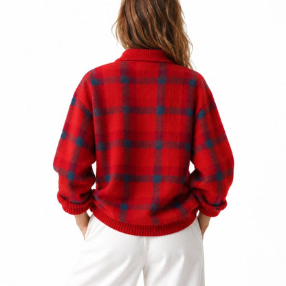 WOROW PLAID COMFY CARDIGAN