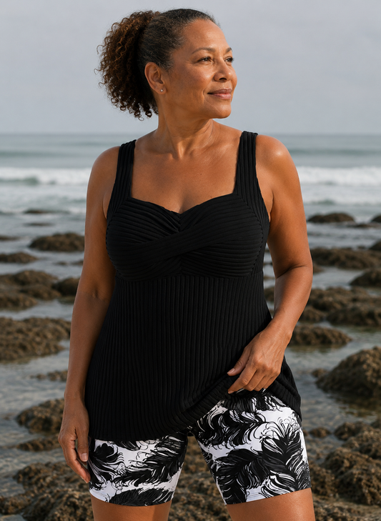 Ditha | Elegant Tankini Shorts Set