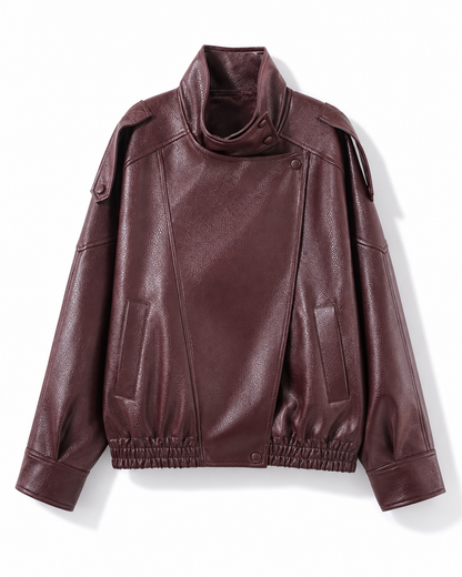 AUTUMN JACKET LEATHER LONG SLEEVE
