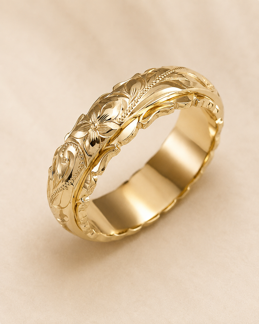 Classic Gold Flower Ring