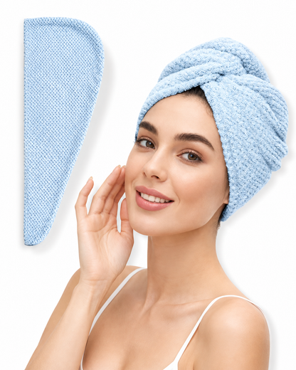 HAIR TOWEL WRAP FOR BUTTON-DOWN