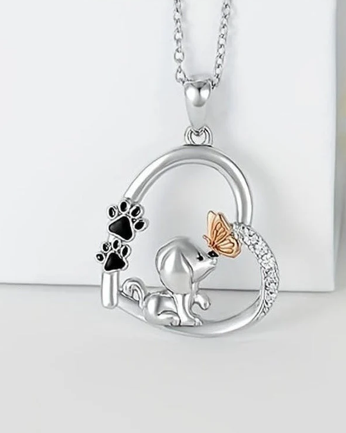 Beloved Dog Heart Necklace