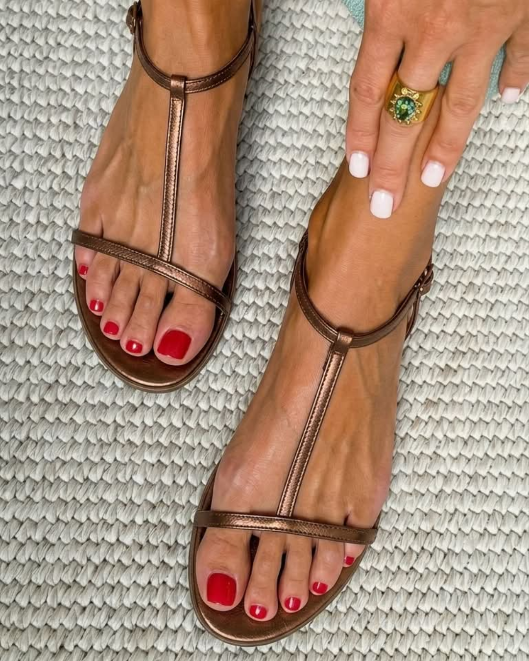 Biancanella | Golden Summer Sandals Comfort