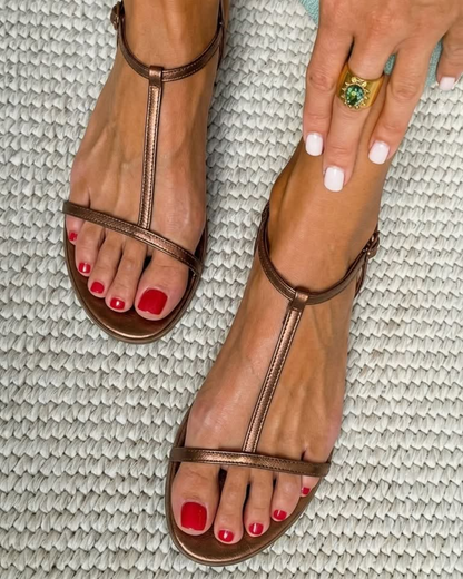 Biancanella | Golden Summer Sandals Comfort