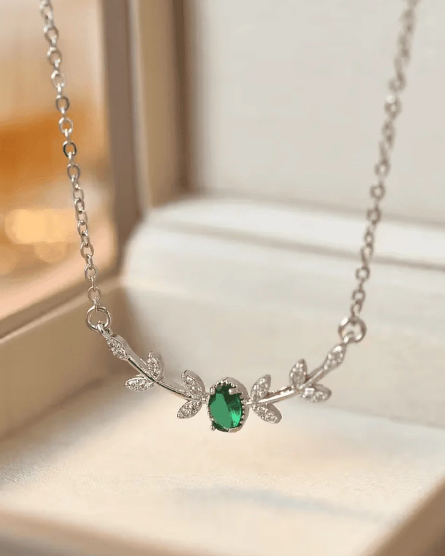 Laurent Bloom Emerald Necklace