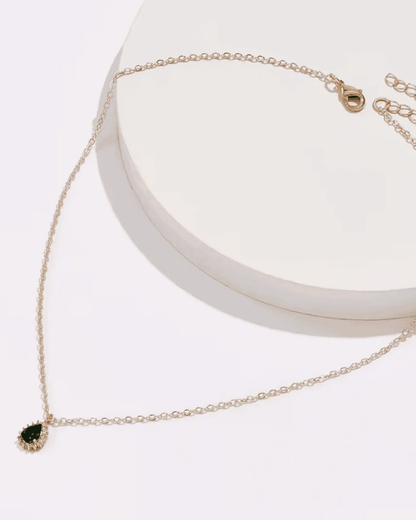 Pearl Leaf Gold Link Collar Necklace