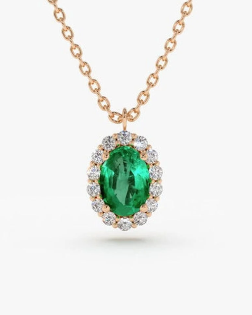 Vintage Petite Emerald Necklace