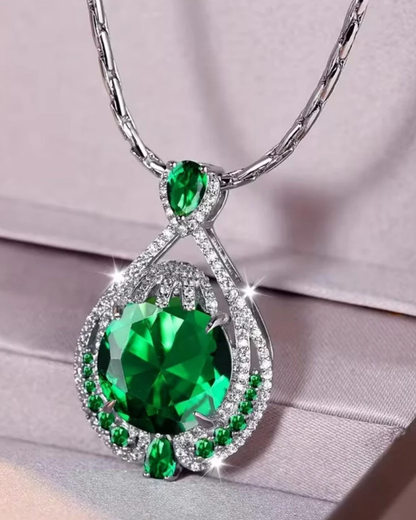 Emerald Teardrop 3 Colors Necklace