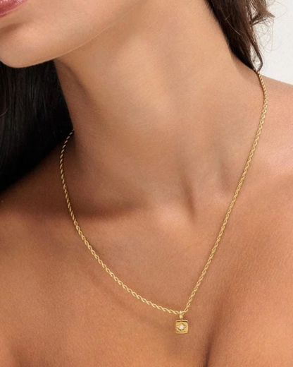 Radiant Star Gold Chain Necklace Double