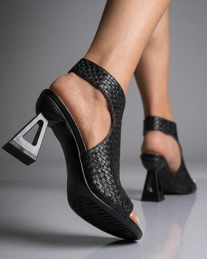 Victoria | Elegant Braided Heeled Sandals