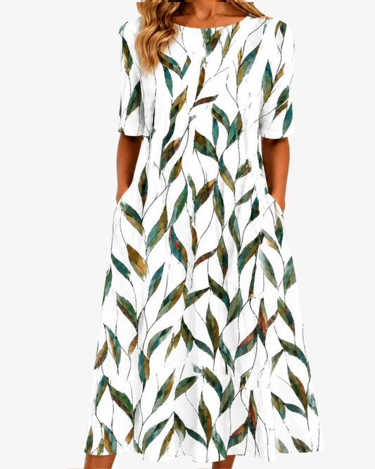 Willow Meadow Botanical | Pocket Midi Dress
