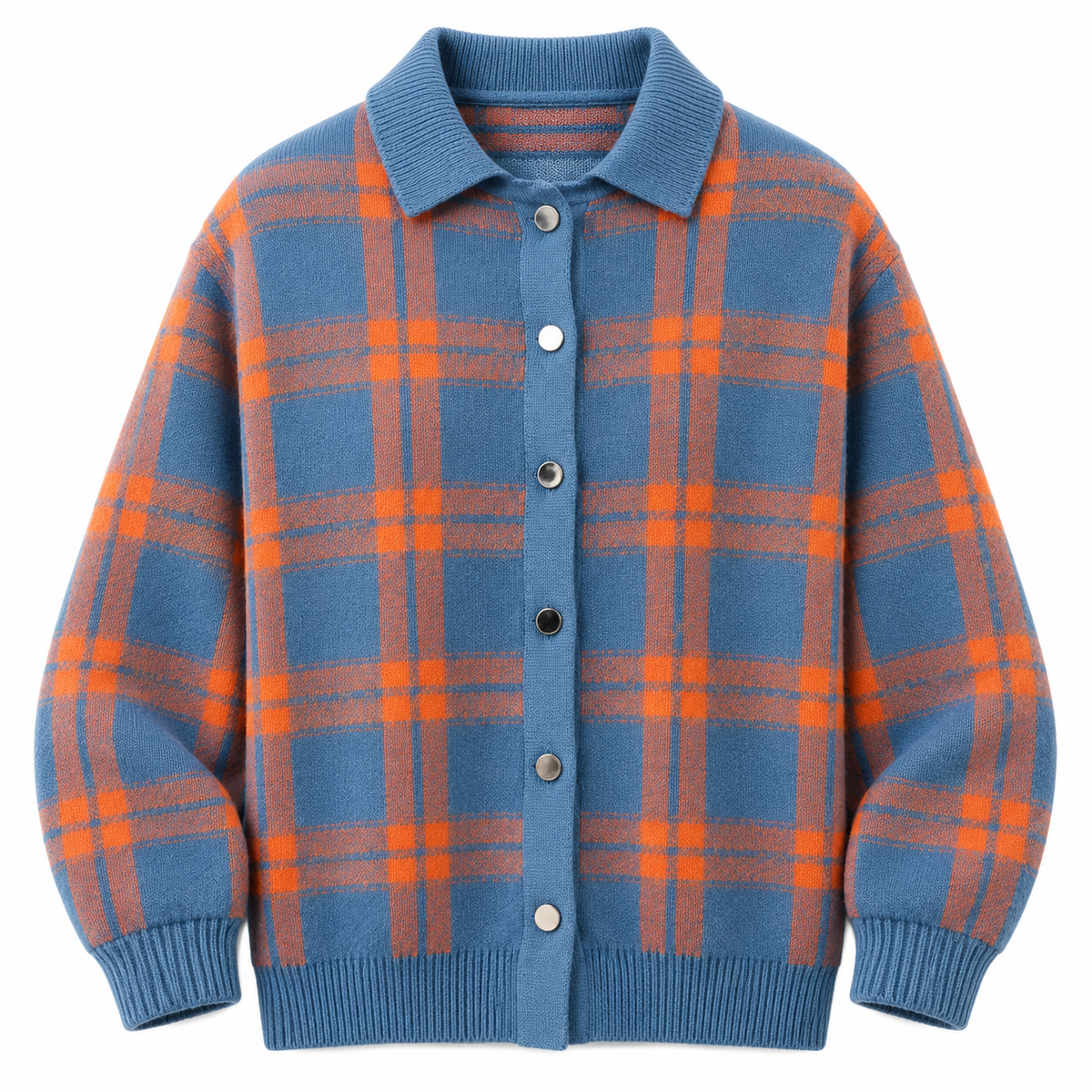 WOROW PLAID COMFY CARDIGAN