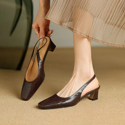 Ersal | Comfort Leather Slingbacks