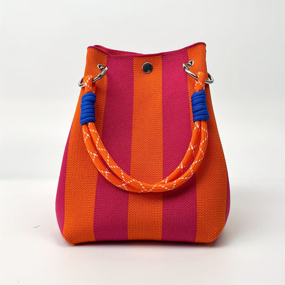 NIZZA KNITTED RETRO BUCKET HANDBAG