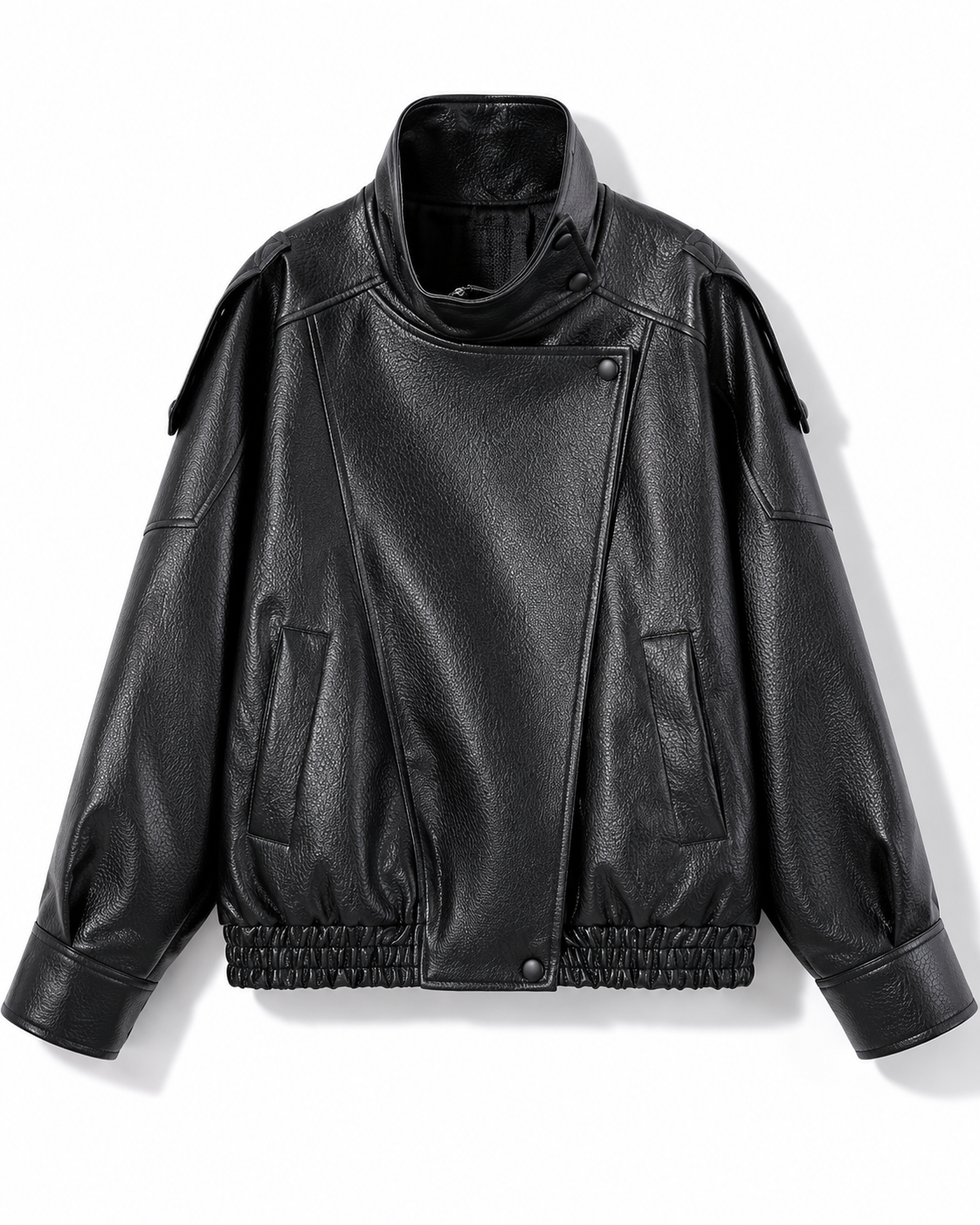 AUTUMN JACKET LEATHER LONG SLEEVE
