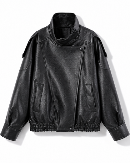 AUTUMN JACKET LEATHER LONG SLEEVE
