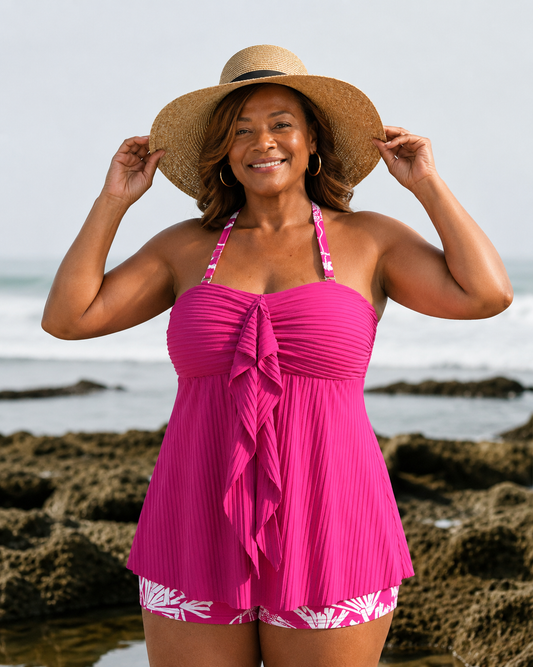 Edge - Elegant Halter Swim Dress