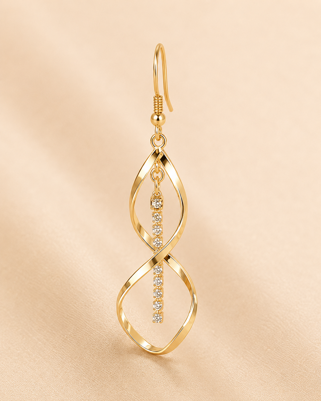 Lamp Spiral Earrings Gold