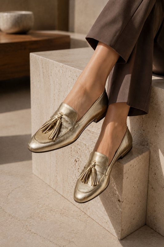 Tiffany | Women’s Gold Loafers